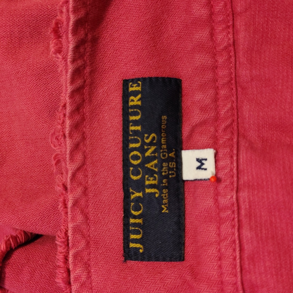 Size Medium Juicy Couture Jeans Burgundy Ruffled Mini Skirt - Picture 5 of 7